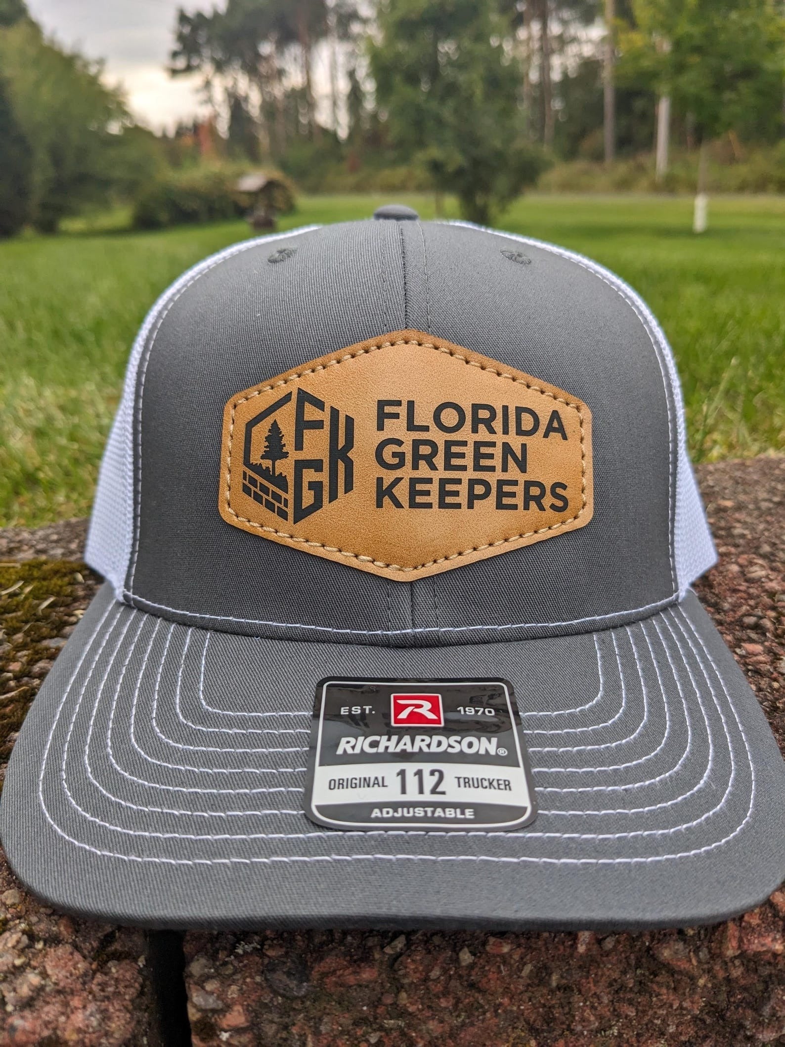 Custom Text Trucker Hat – Personalized Leather Patch Hat