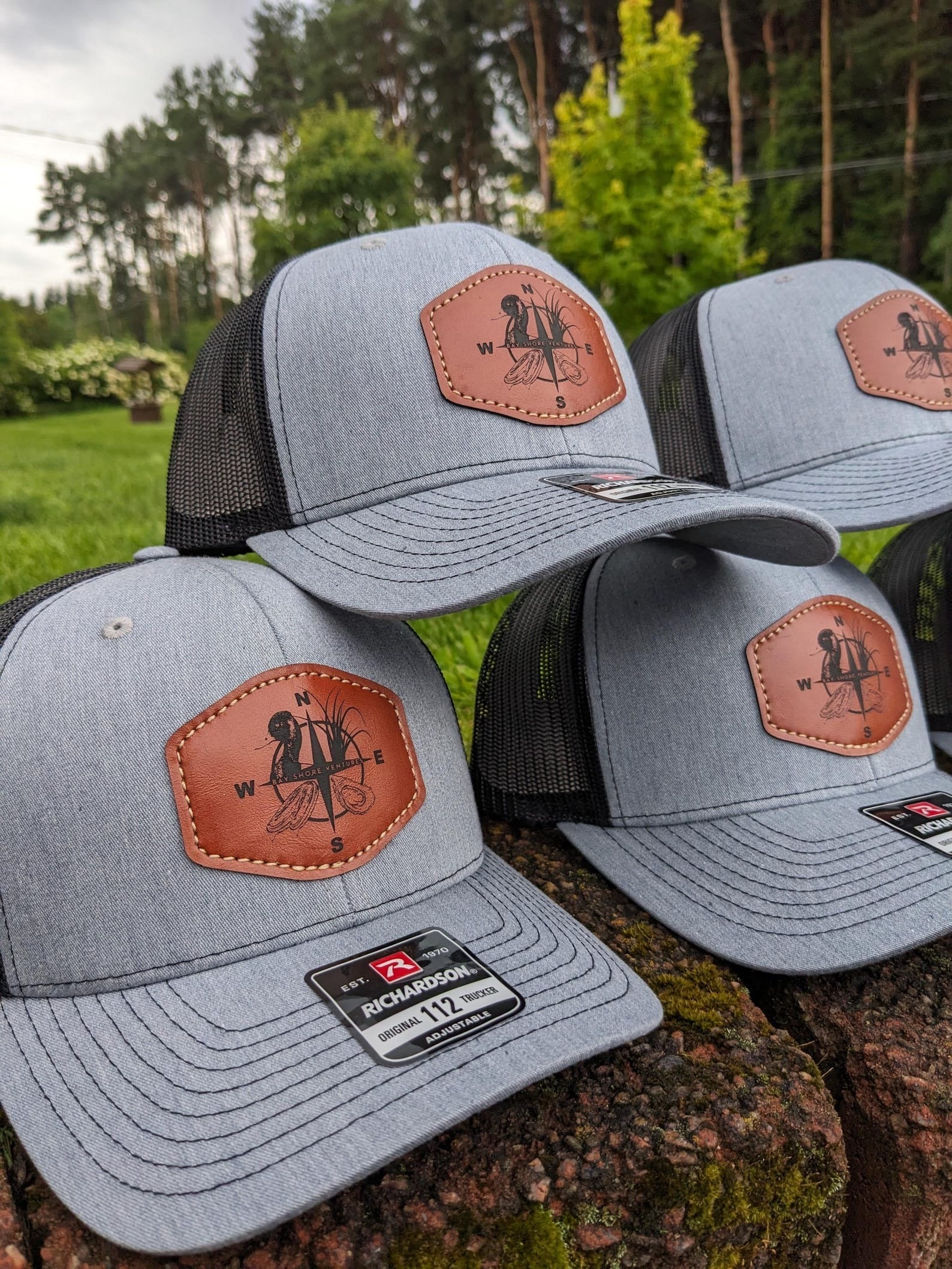 Custom Text Trucker Hat – Personalized Leather Patch Hat